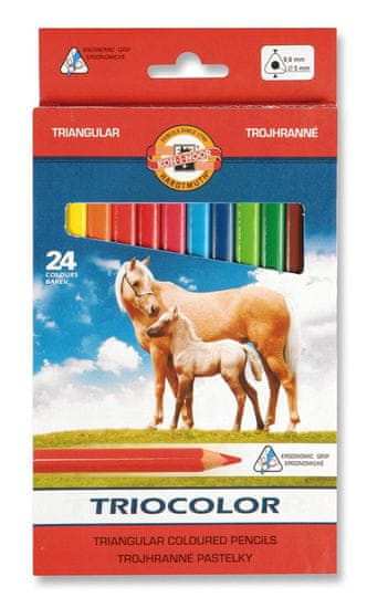 Koh-i-Noor Trojhranné pastelky 3144 Triocolor 24 ks