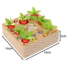 Kruzzel 24745 Dřevěná hra mrkev a červíci