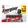 Energizer MAX Baterie - Mikrotužka AAA 15 + 5 kusů