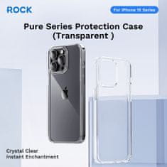 Rock Zadní kryt Pure Series pro iPhone 15 Pro transparentní