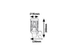 Rabalux  BUDAPEST venkovní nástěnná lampa max. 40W/E27/IP44 - hnědá, 8888