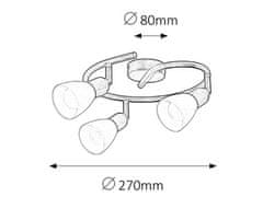 Rabalux  SOMA stropní bodové svítidlo 3x40W/E14, hnědá barva