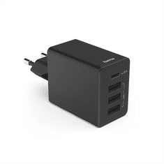 Hama rychlá USB nabíječka 1x USB-C + 3x USB-A, PD/QC, 35 W