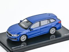 Abrex Škoda Superb IV Combi (2023) Modrá Energy ABREX 1:43