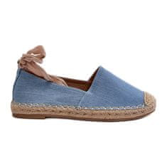 Džínové espadrilky s vázáním Blue velikost 41