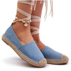 Džínové espadrilky s vázáním Blue velikost 41