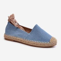 Džínové espadrilky s vázáním Blue velikost 41