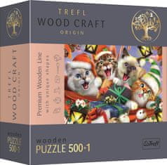 Trefl TREFL Wood Craft Origin puzzle Vánoční kočky 501 dílků