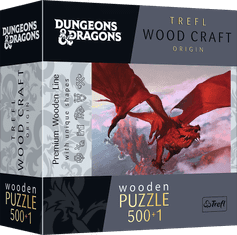 Trefl TREFL Wood Craft Origin puzzle Dungeons&Dragons: Starověký červený drak 501 dílků