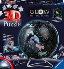 Ravensburger RAVENSBURGER 3D Svítící puzzleball Hvězdný globus 190 dílků