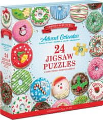 EuroGraphics EUROGRAPHICS Puzzle Adventní kalendář: Vánoční donuty 24x50 dílků