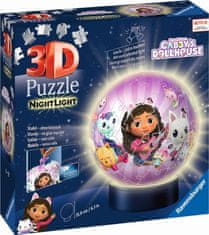 Ravensburger RAVENSBURGER 3D Svítící puzzleball Gábinin kouzelný domek 74 dílků