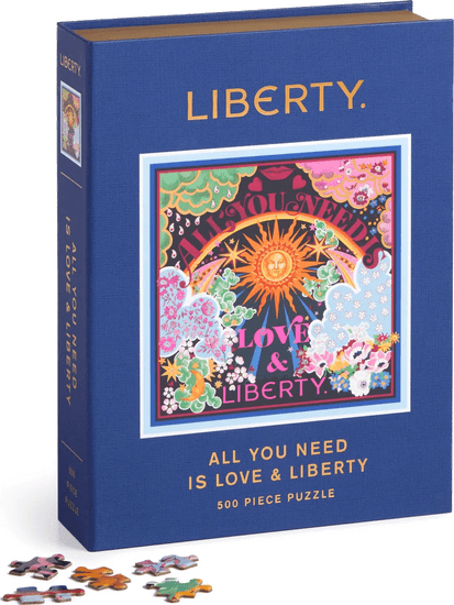 Galison GALISON Čtvercové puzzle Liberty: Všechno, co potřebuješ, je láska a volnost 500 dílků