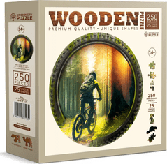 Wooden city WOODEN CITY Dřevěné puzzle Biker v lese 250 dílků