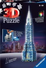 Ravensburger RAVENSBURGER Svítící 3D puzzle Noční edice Chrysler Building 216 dílků