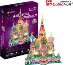 CubicFun CUBICFUN Svítící 3D puzzle Chrám Vasila Blaženého 224 dílků