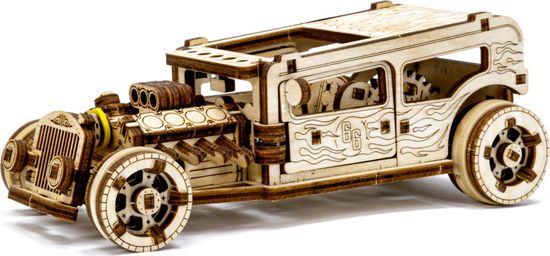 Wooden city WOODEN CITY 3D puzzle Automobil Hot Rod 141 dílů