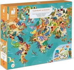 Janod JANOD Vzdělávací puzzle Dinosauři 200 dílků