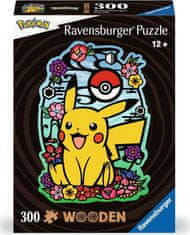 Ravensburger RAVENSBURGER Dřevěné obrysové puzzle Pikachu 300 dílků