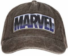 CurePink Baseballová kšiltovka Marvel: Vintage Wash Logo (nastavitelná)