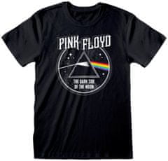 CurePink Pánské tričko Pink Floyd: Dark Side of the Moon Retro (2XL) černá bavlna