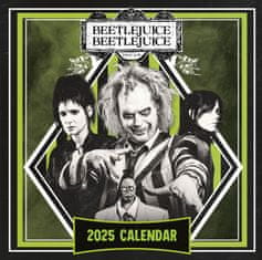 CurePink Oficiální sběratelský nástěnný kalendář 2025 s plakátem: Beetlejuice 2 (30,5 x 30,5 cm)