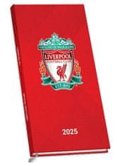 CurePink Slim diář 2025 FC Liverpool (8,3 x 16,4 cm)