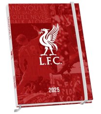 CurePink Diář 2025 FC Liverpool (A5 15 x 21,5 x 1,5 cm)