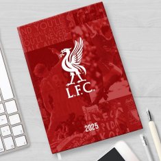 CurePink Diář 2025 FC Liverpool (A5 15 x 21,5 x 1,5 cm)