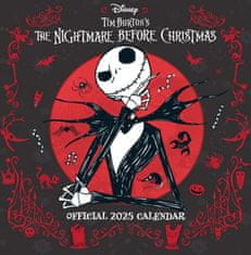 CurePink Oficiální nástěnný kalendář 2025 Disney: The Nightmare Before Christmas|Ukradené Vánoce s plakátem (SQ 30,5 x 30,5|61 cm)