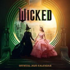 CurePink Oficiální nástěnný kalendář 2025: Wicked Movie (30,5 x 30,5|61 cm)