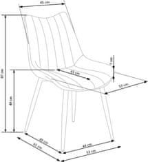 Halmar Designová židle Minna šedá