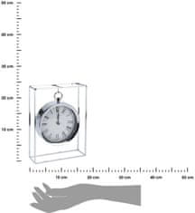Dekorstyle Stolní hodiny OROLO 25 cm stříbrné 