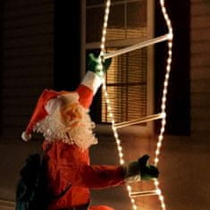 Tutumi Vánoční světelná LED dekorace SANTA 190 cm červená