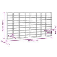Vidaxl Nástěnná vitrína s 80 přihrádkami 80 x 4,5 x 40,5 cm