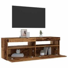 Vidaxl TV stolek s LED old wood 120 x 35 x 40 cm kompozitní dřevo