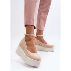 Dámské espadrilky na podpatku Light Beige velikost 41