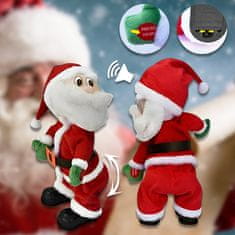 HOME & MARKER® Vánoční dekorace Tančící Santa, Santa Claus vánoční ozdoba DANCECLAUS + Baterie AA | DANCECLAUSBAT