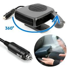 JOIRIDE® Nezávislé topení do auta, Ohřívač do auta, Topení do auta, Vnitřní topení pro automobil 360°, 12V, 150W BREEZY + Utěrka na čištění oken automobilů LONGBRUSH | BREZLONG