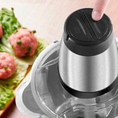 HOME & MARKER® Blender a Elektrický sekáček na potraviny, Elektrický kuchyňský mixér MULTIMINCER + Struhadlo na česnek a zázvor MINIGRINDER | MULTIMINI