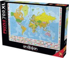 AnaTolian Puzzle Politická mapa světa XL 700 dílků