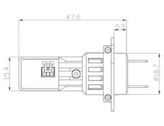 CARCLEVER V22 TST LED H7 bílá, 12/24V, 6000LM (95HLH-H7-V22) pár