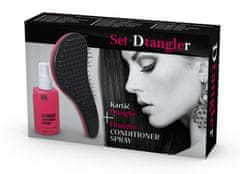 Dtangler Set Dtangler Conditioner Spray + rozčesávací kartáč ZEBRA