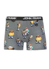 John Frank Pánské boxerky John Frank JFBD325-COOL TEDDY Sv. šedá XL