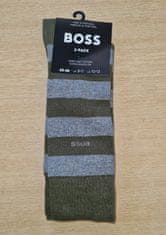 BOSS PÁNSKÉ PONOŽKY BOSS 50467712 2PACK Olivová 39/42