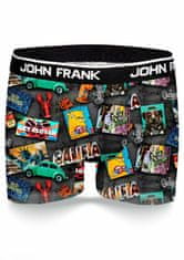 John Frank Pánské boxerky John Frank JFBD343 Tm. šedá XL