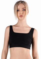 Gemini Dámský Crop Top Meméme Black S černá