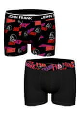 John Frank Pánské boxerky John Frank JF2BHYPE07 2PACK L černá