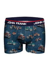 John Frank Pánské boxerky John Frank JFBD284 Modrá XL