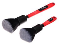 SIXTOL Sada precizních štětců pro čištění auta s ergo rukojetí CAR DETAILING BRUSH 2 PRO, 2ks